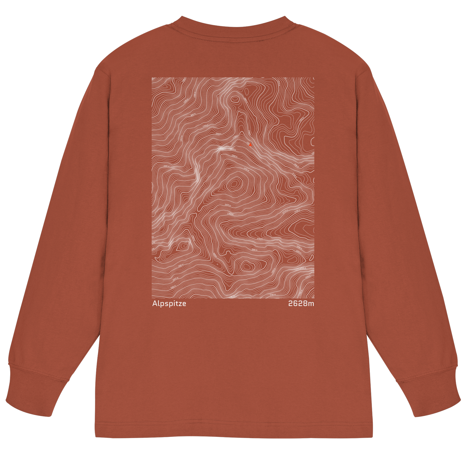 Alpspitze Höhenlinie Oversized Longsleeve (Unisex)