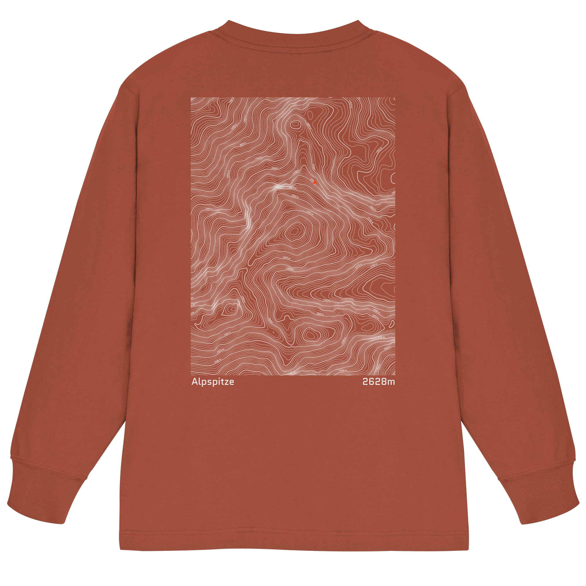 Alpspitze Höhenlinie Oversized Longsleeve (Unisex)