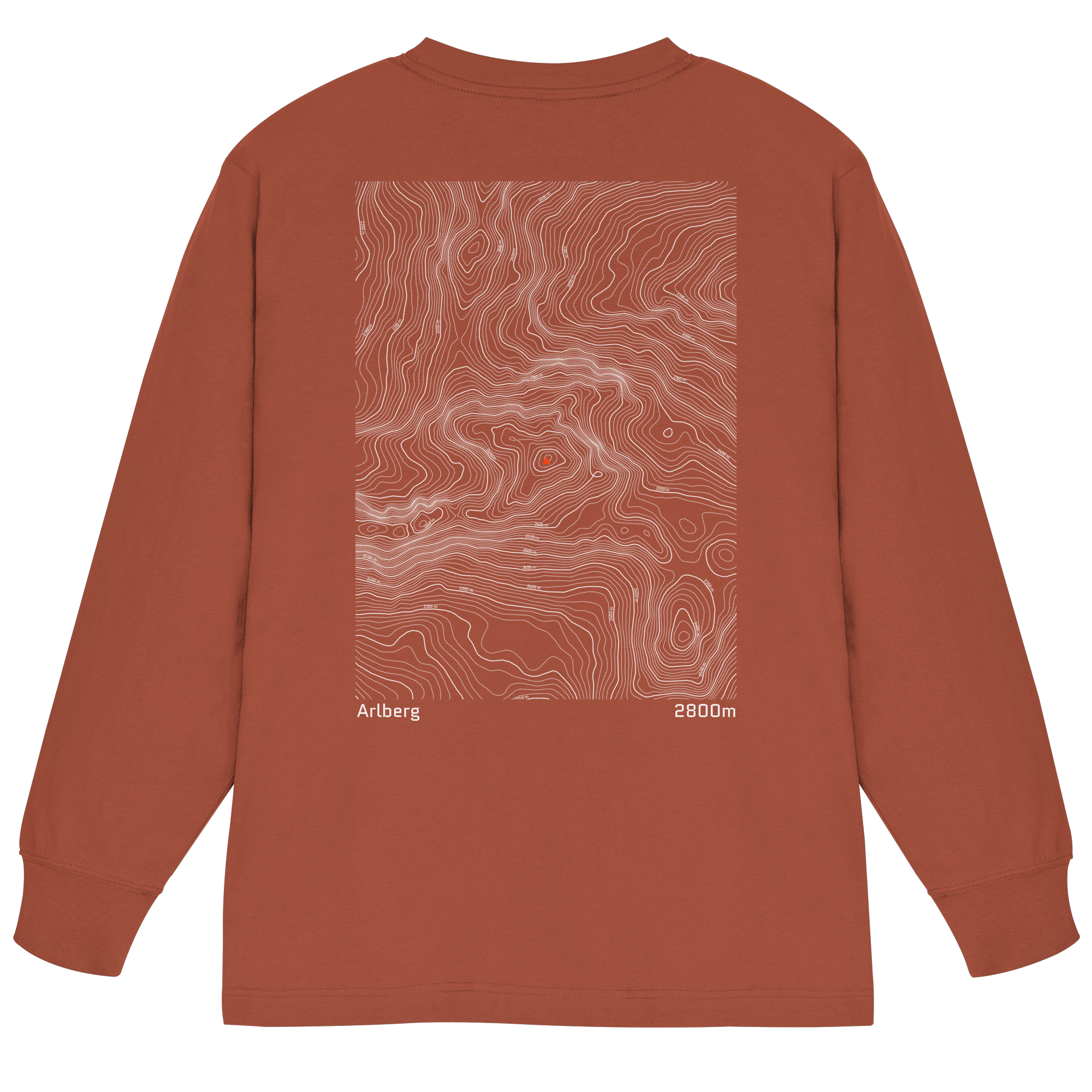 Arlberg Höhenlinien Oversized Longsleeve (Unisex)