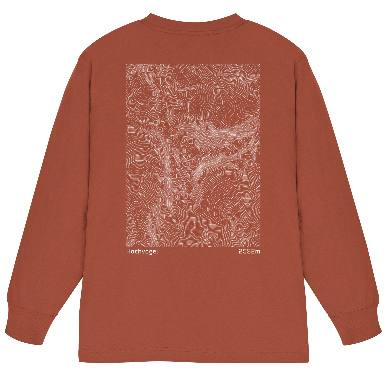 Hochvogel Höhenlinien Oversized Longsleeve (Unisex)