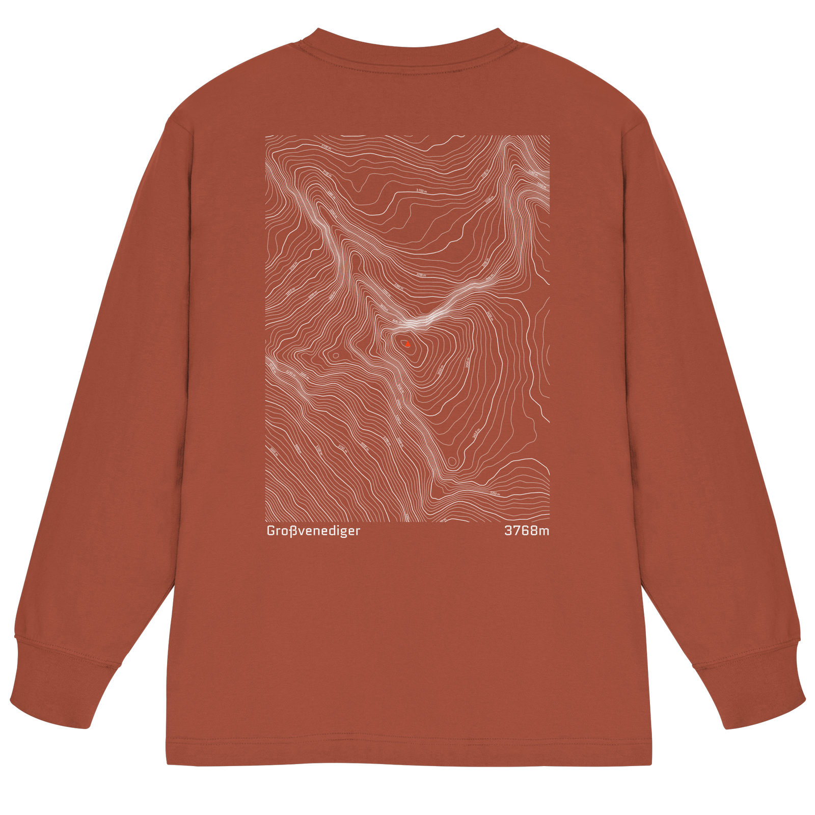 Großvenediger Höhenlinien Oversized Longsleeve (Unisex)