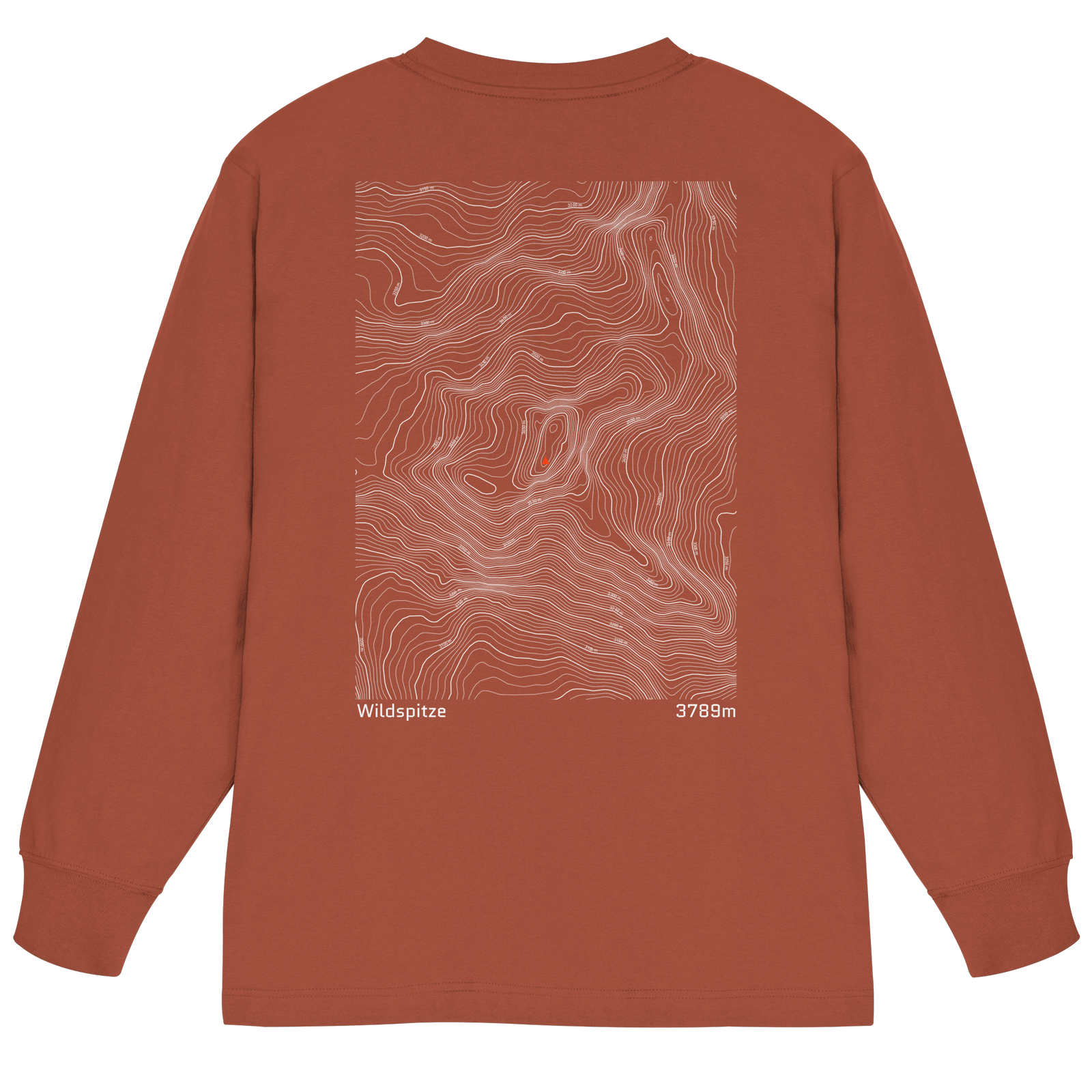 Wildspitze Höhenlinien Oversized Longsleeve (Unisex)