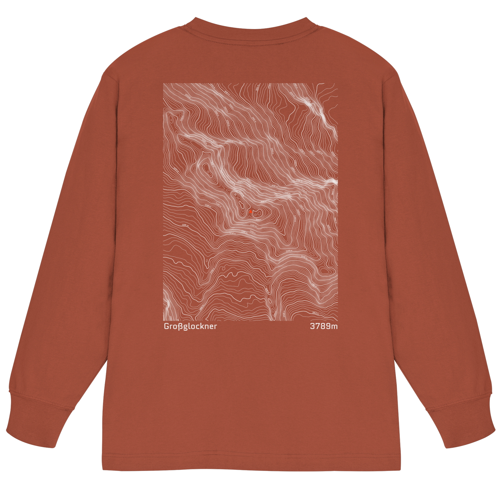 Großglockner Höhenlinien Oversized Longsleeve (Unisex)