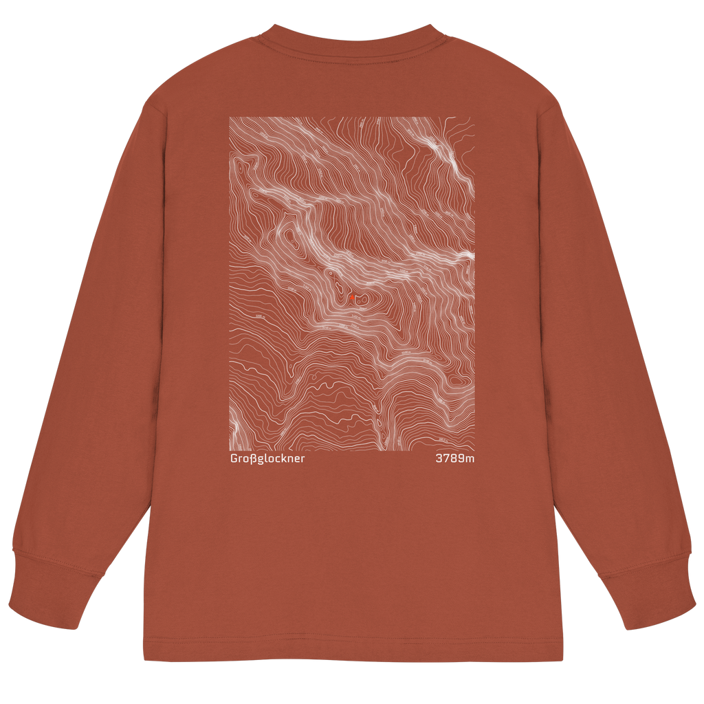 Großglockner Höhenlinien Oversized Longsleeve (Unisex)