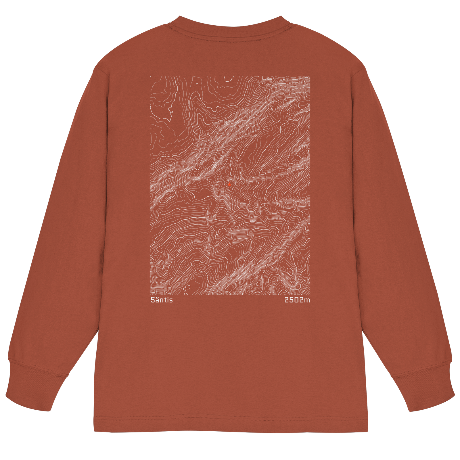 Säntis Höhenlinien Oversized Longsleeve (Unisex)