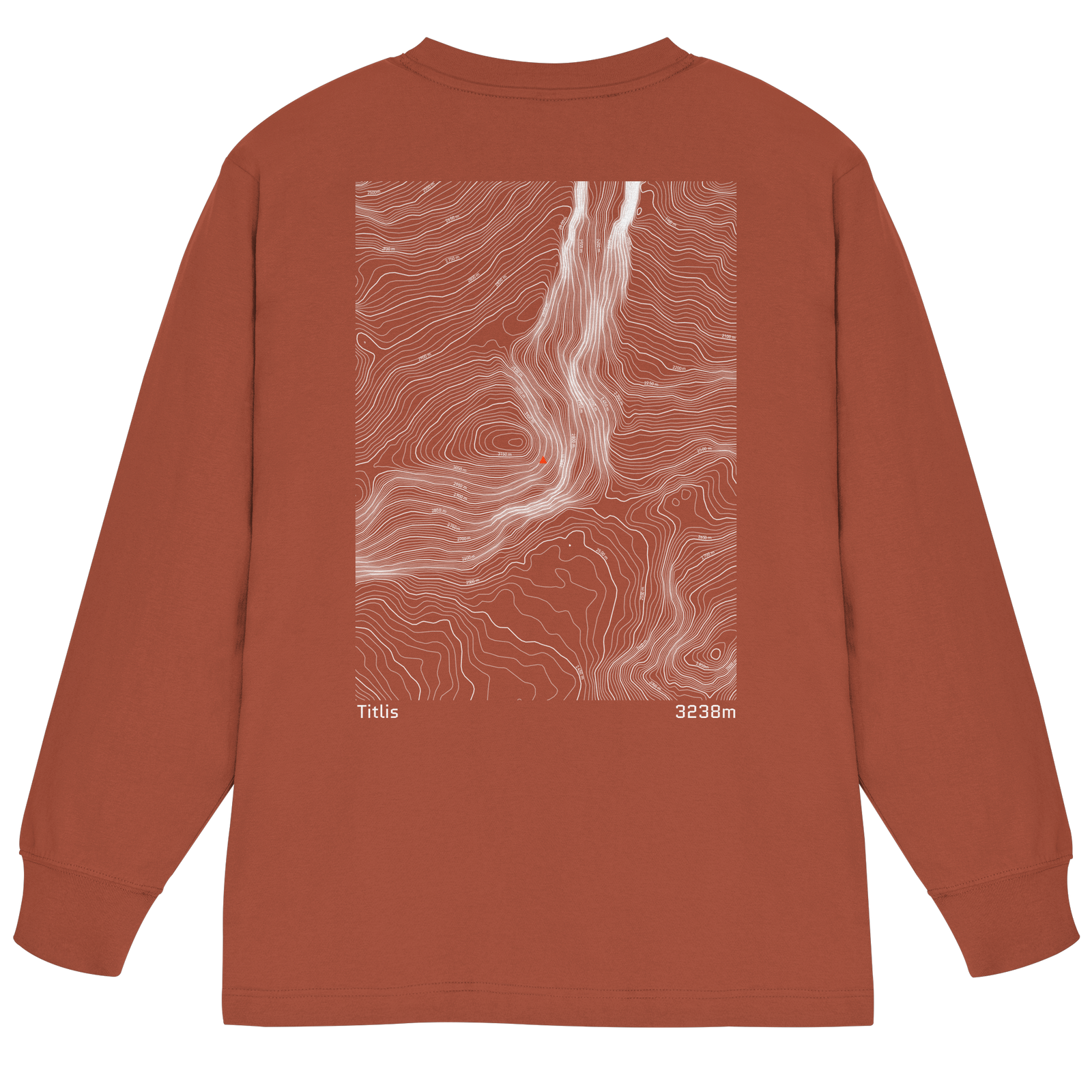 Titlis Höhenlinien Oversized Longsleeve (Unisex)