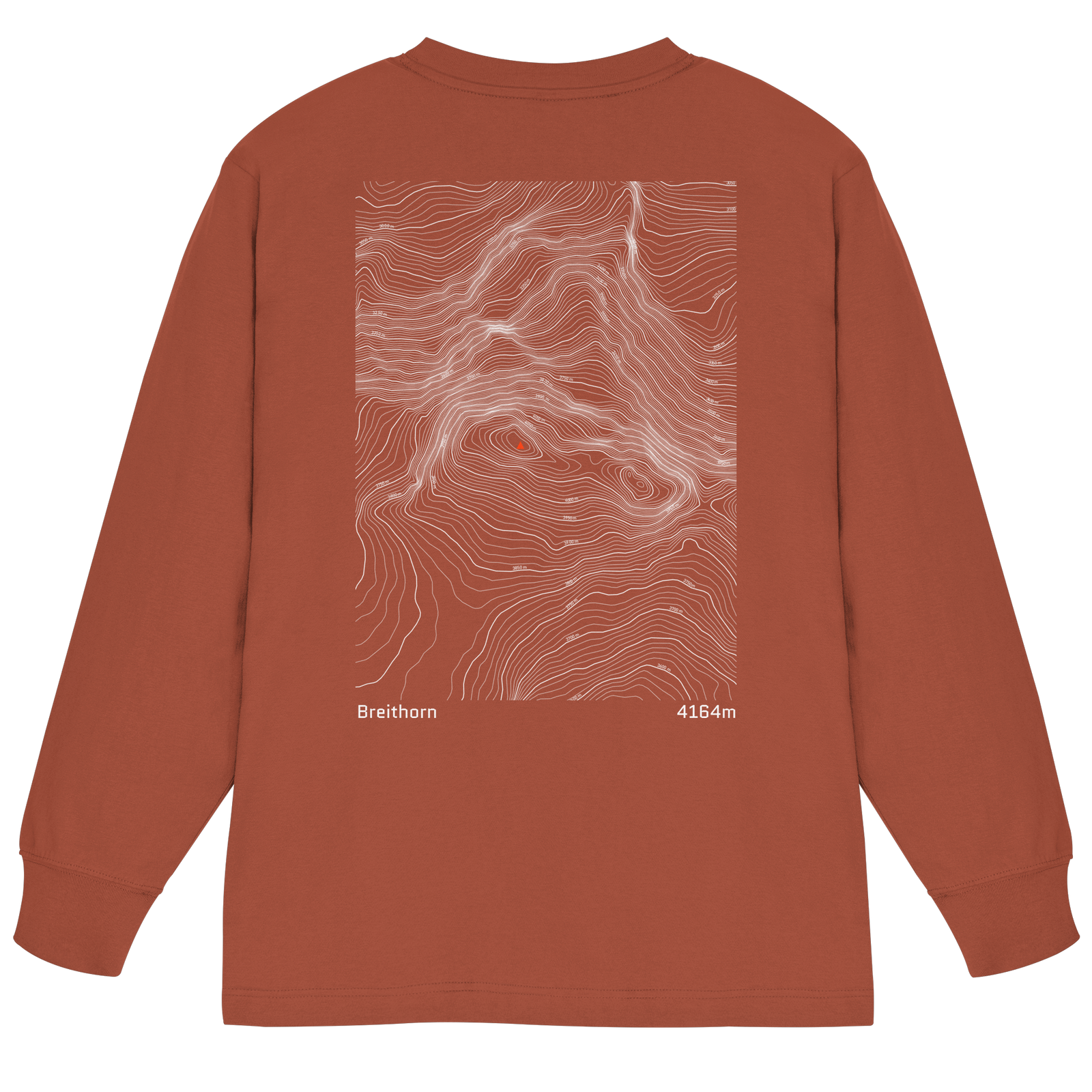 Breithorn Höhenlinien Oversized Longsleeve (Unisex)
