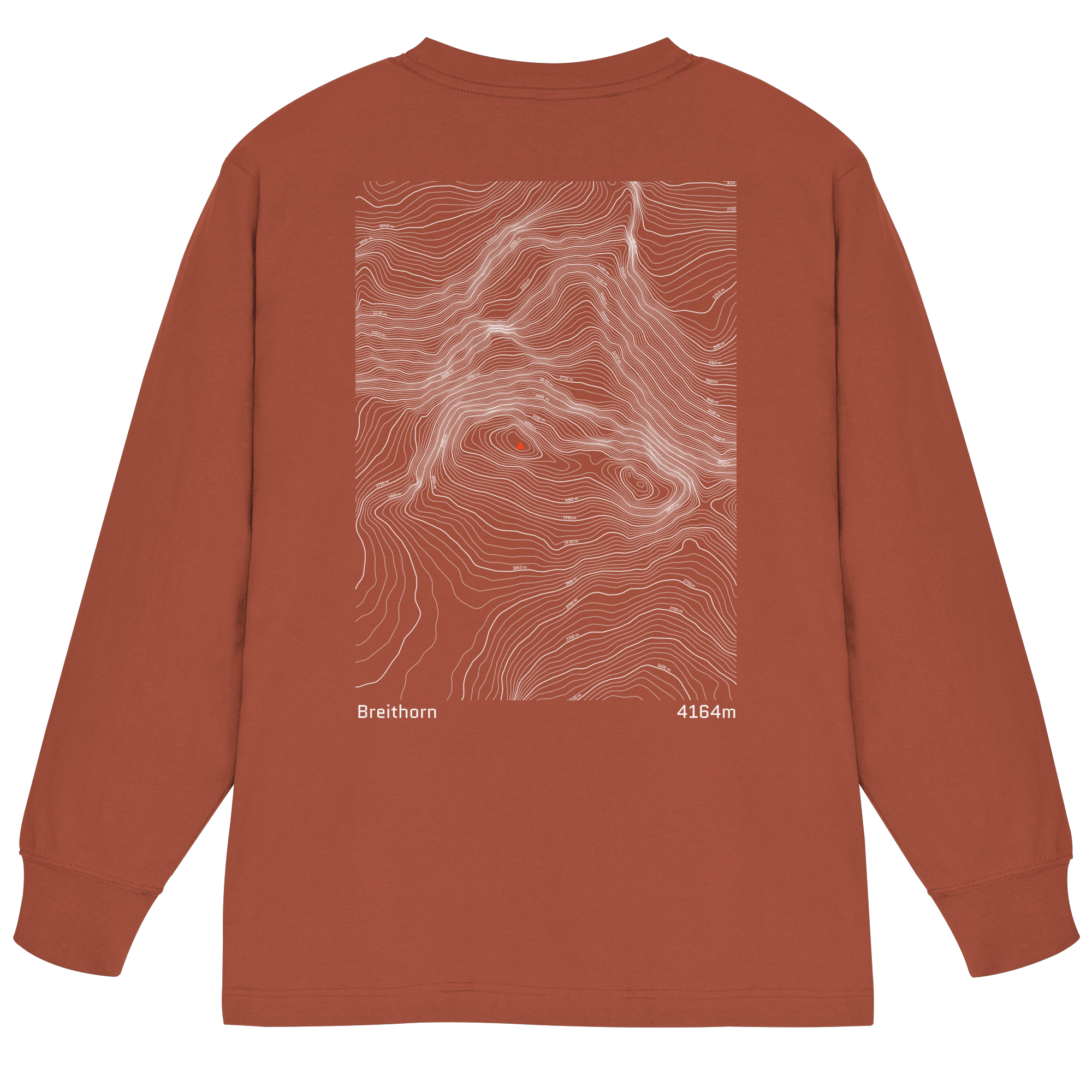 Breithorn Höhenlinien Oversized Longsleeve (Unisex)