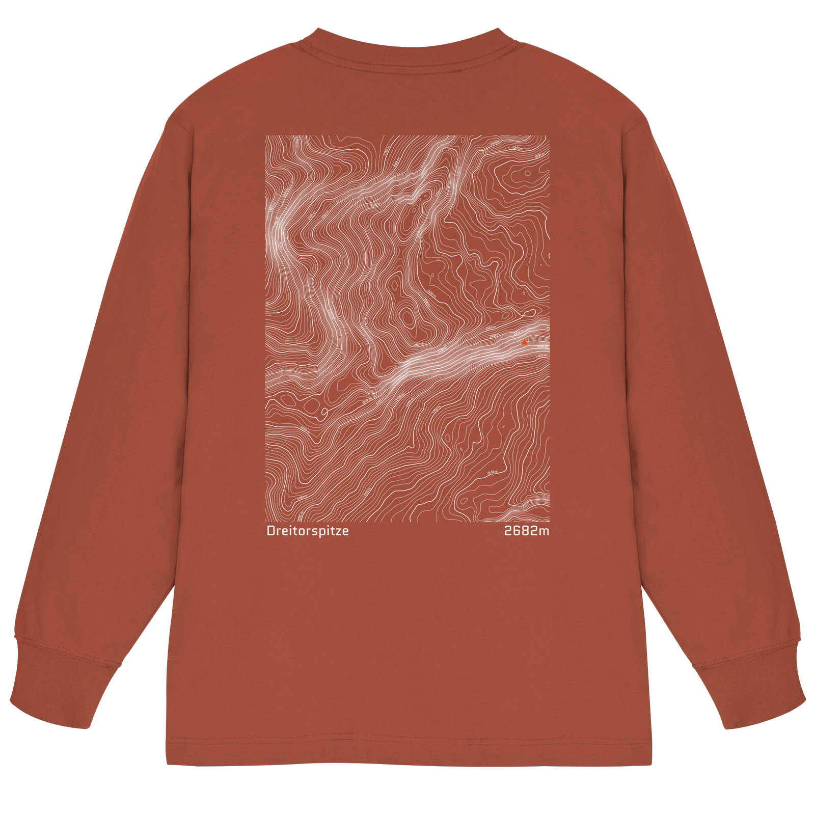 Dreitorspitze Höhenlinien Oversized Longsleeve (Unisex)