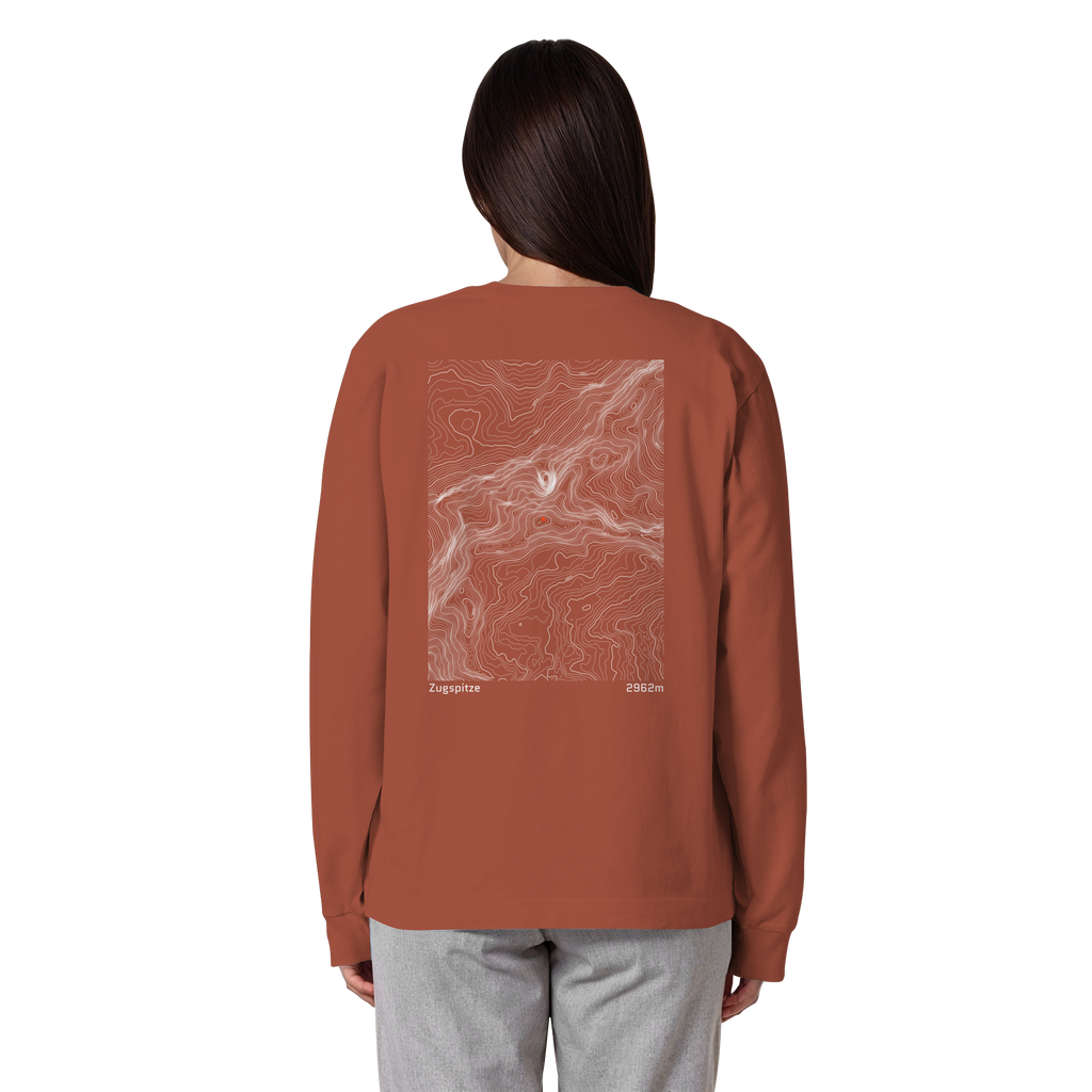 Watzmann Höhenlinien Oversized Longsleeve (Unisex)