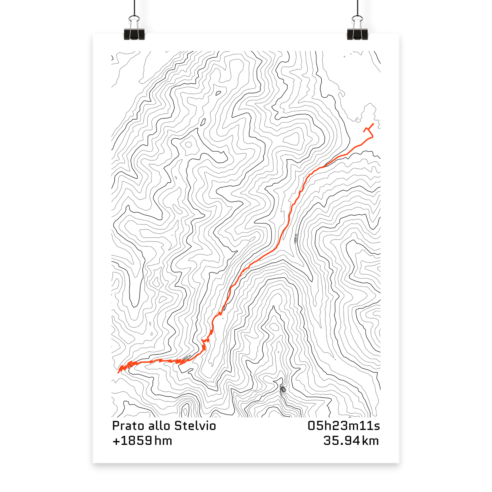 Personalisiertes Berg-Poster 42,0 × 59,4 cm (DIN A2)